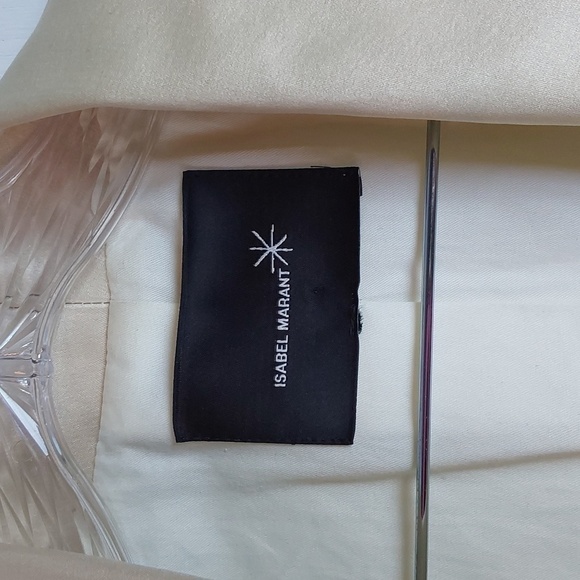 Isabel Marant- Womens Cream Blazer Suit Coat Silk/Cotton Minimalist Neut. Sz.M/L - Picture 3 of 12
